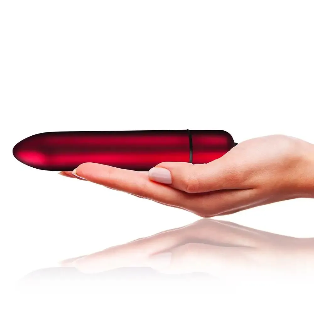 6.75-inch Rocks off Red 10-speed Waterproof Bullet Vibrator