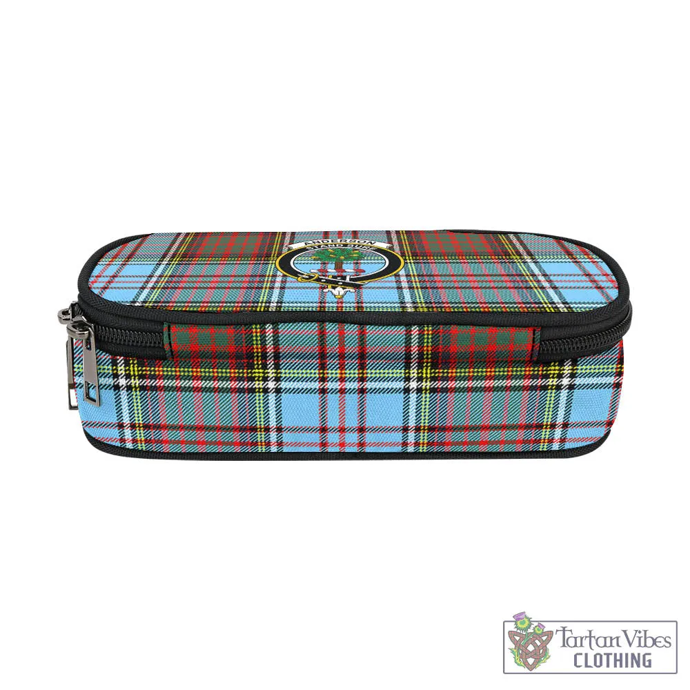 Anderson Ancient Tartan Pen and Pencil Case with Family Crest