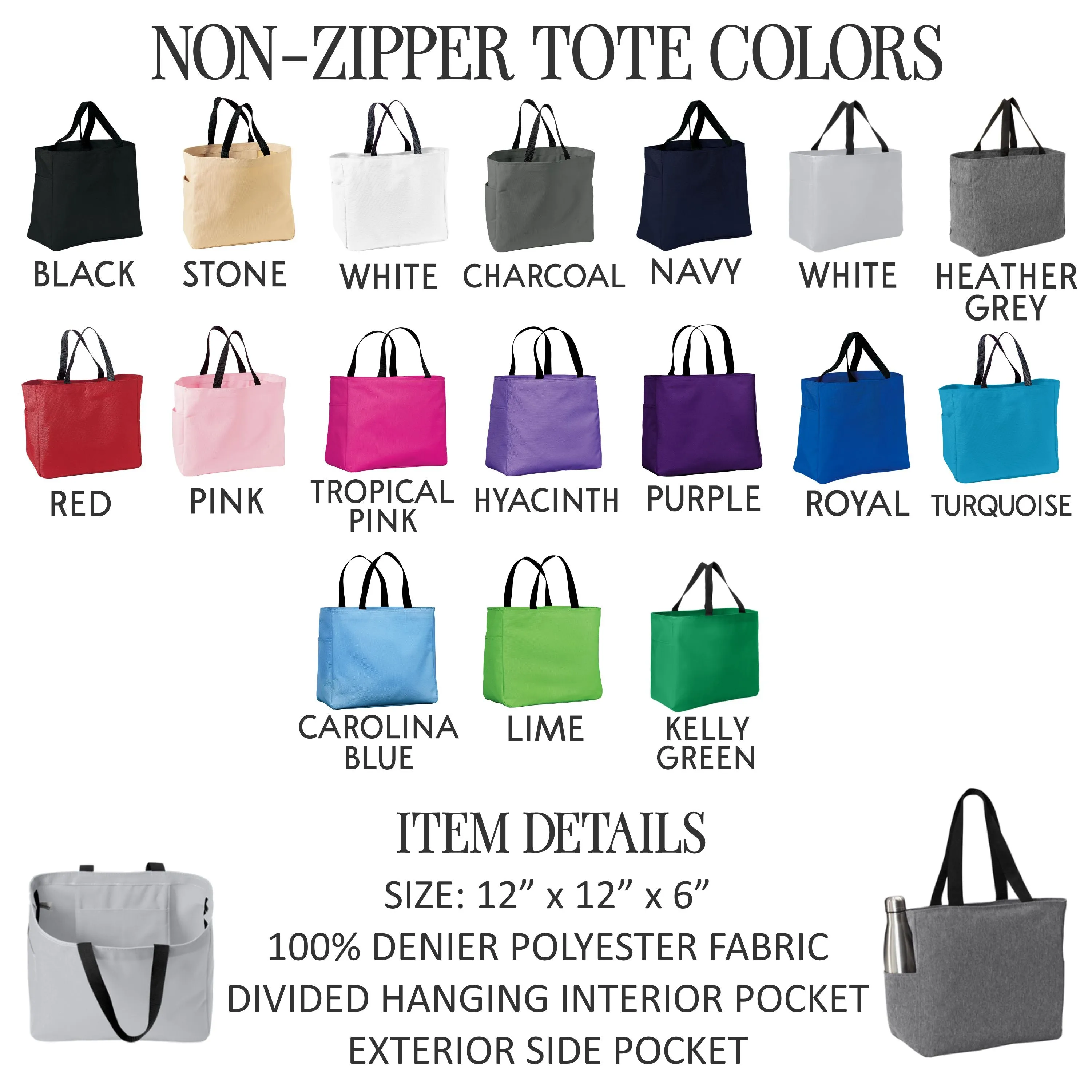 Bachelorette Tote Bags - Custom Bridesmaid Bag