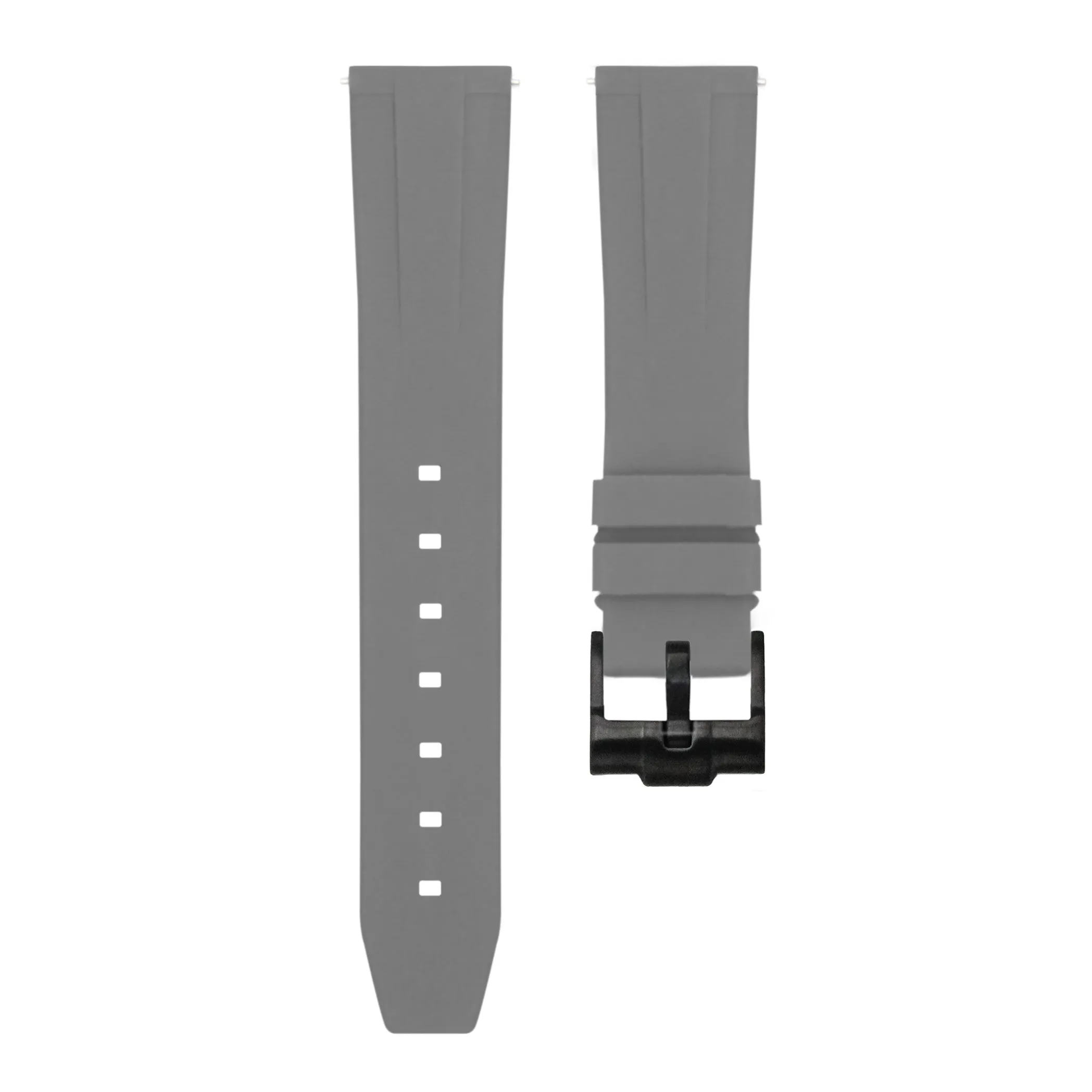 Charcoal Grey - Quick Release Rubber Watch Strap For Monta Noble