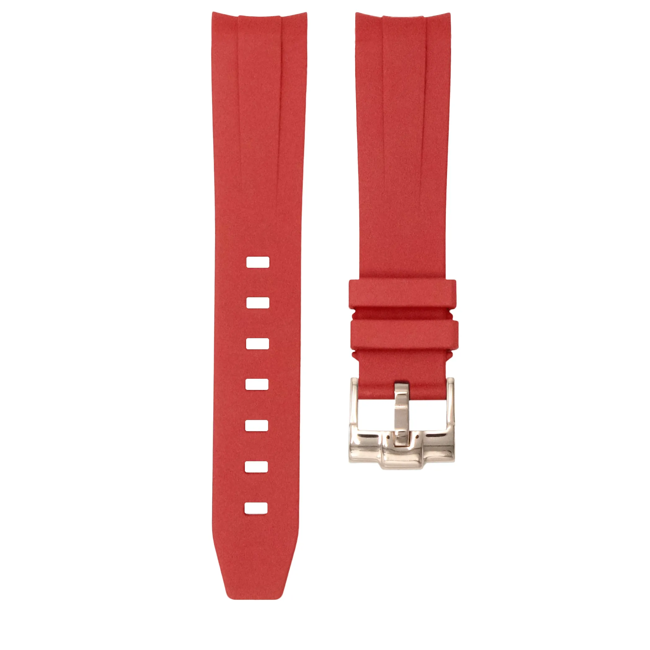 Crimson Red - Rubber Watch Strap For Monta Noble