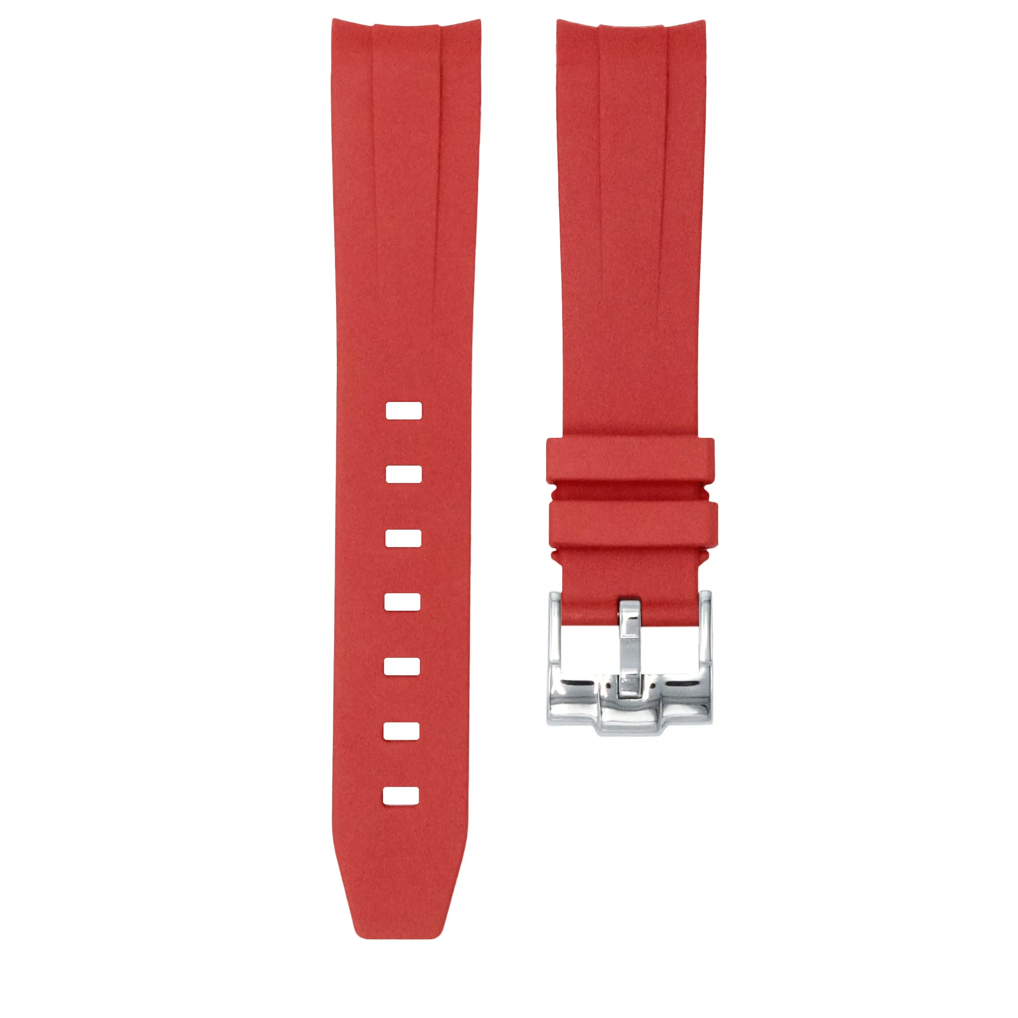 Crimson Red - Rubber Watch Strap For Monta Noble