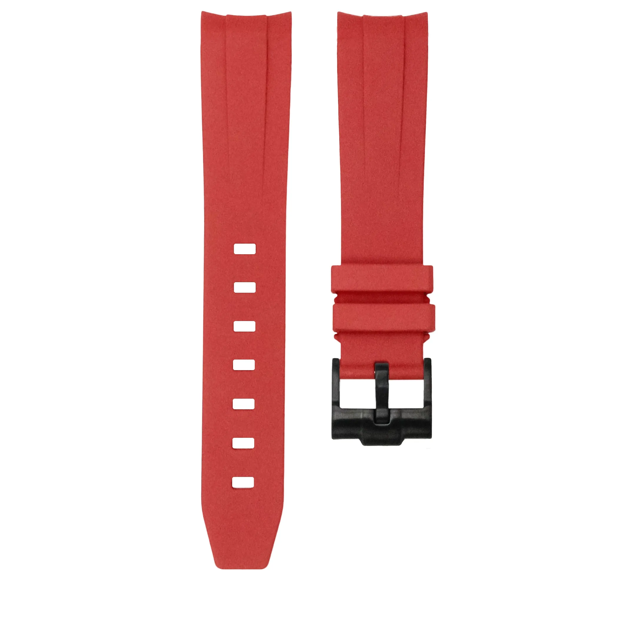 Crimson Red - Rubber Watch Strap For Monta Noble