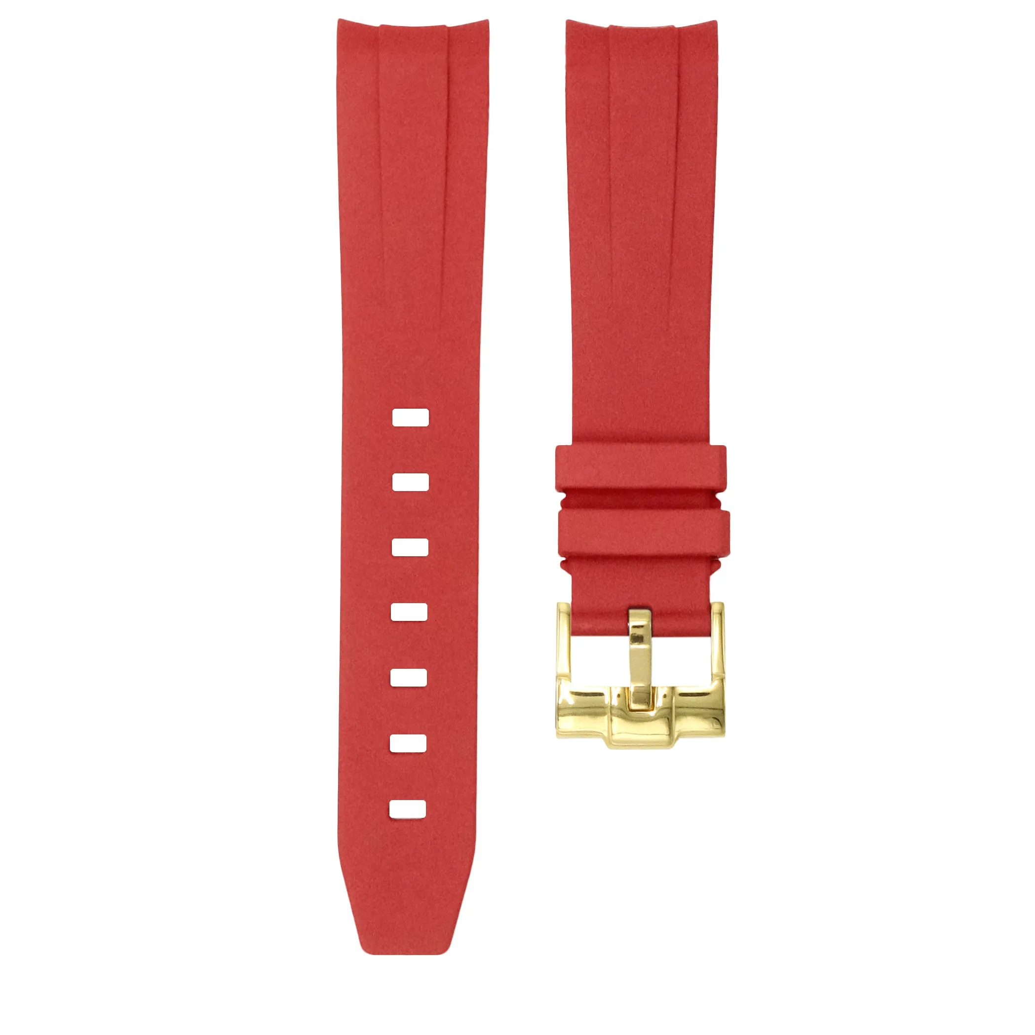 Crimson Red - Rubber Watch Strap For Monta Noble