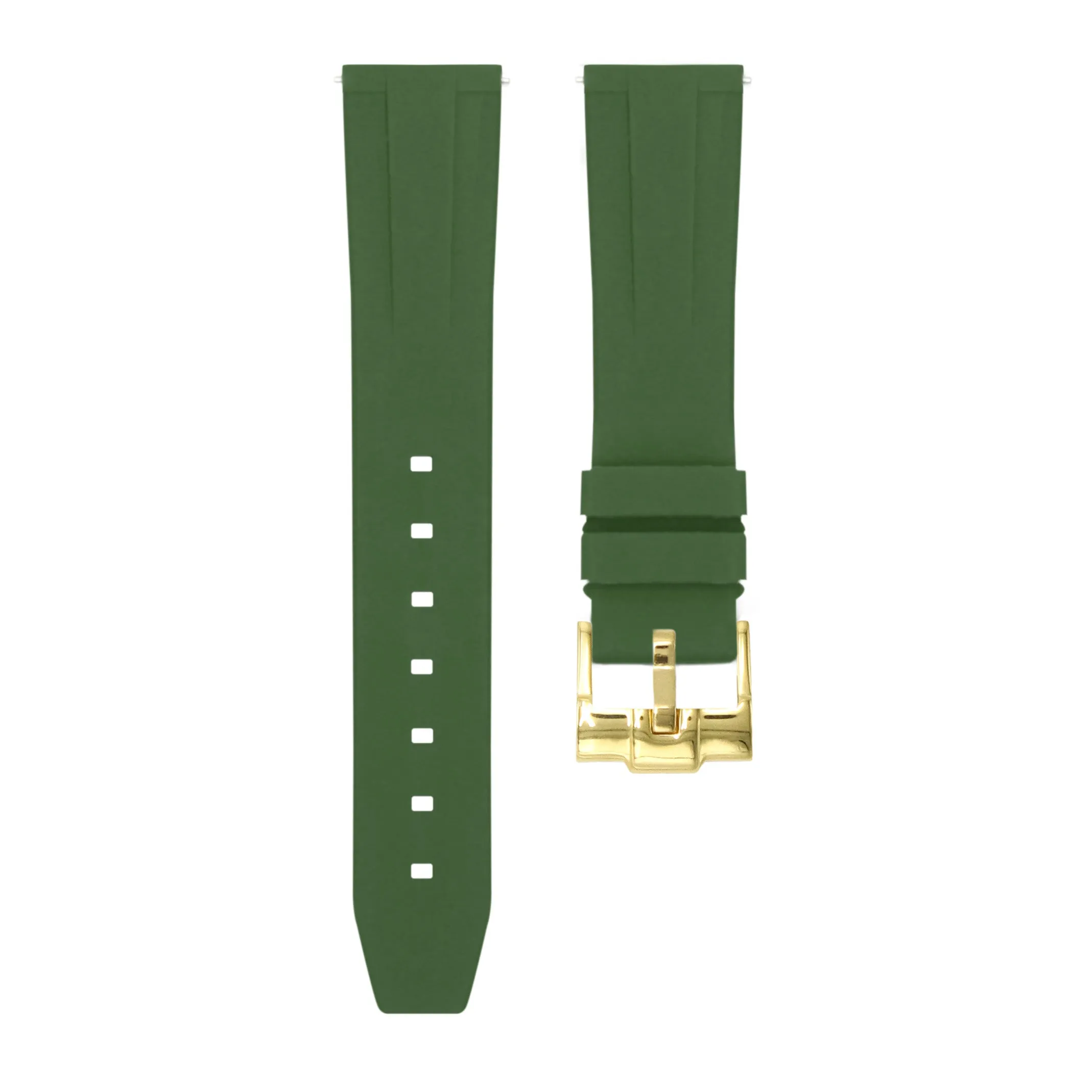 Forest Green - Quick Release Rubber Watch Strap For Monta Noble