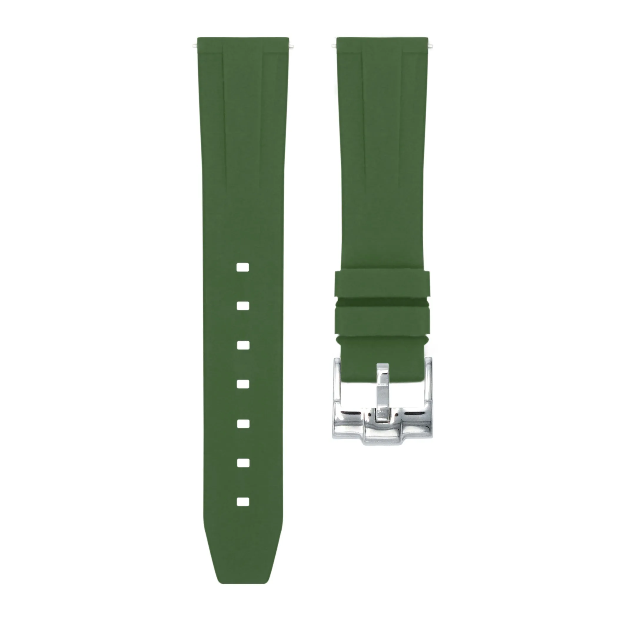 Forest Green - Quick Release Rubber Watch Strap For Monta Noble