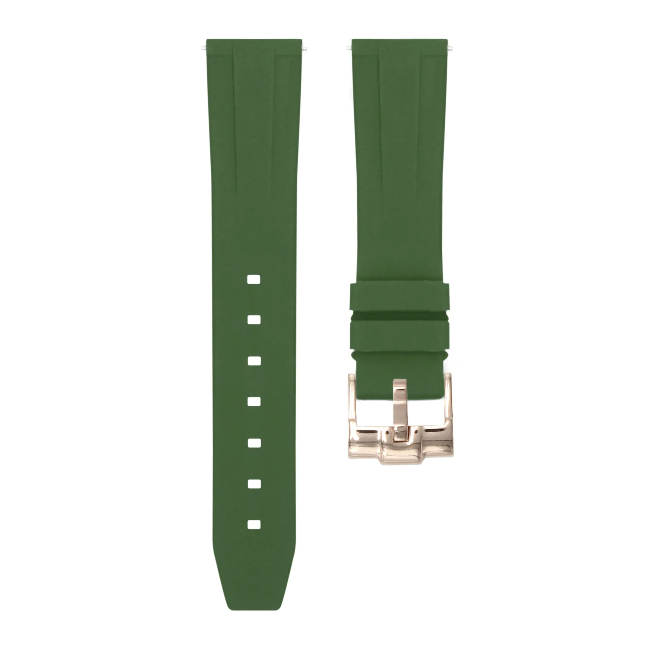 Forest Green - Quick Release Rubber Watch Strap For Monta Noble