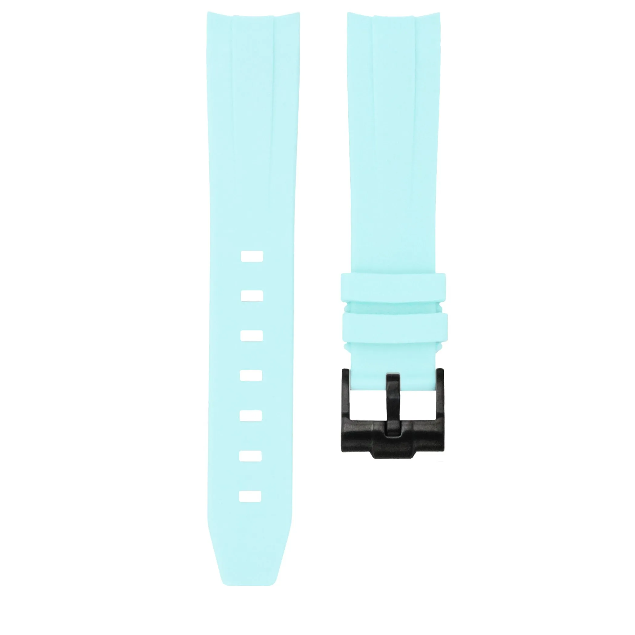 Glacier Blue - Rubber Watch Strap For Monta Noble