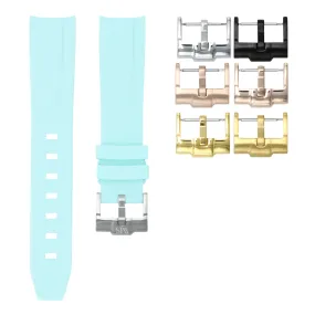 Glacier Blue - Rubber Watch Strap For Monta Noble