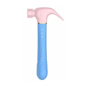 Hammer Shape Sucking Vibrating Thrusting Beating 4 In 1 Dildo