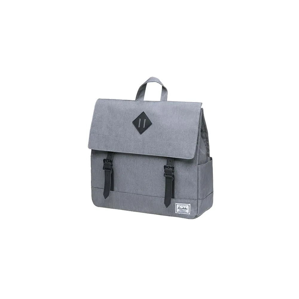 KAUKKO Stylish School Backpack  College Student, KS05-2 ( Light Grey / 13.7L )
