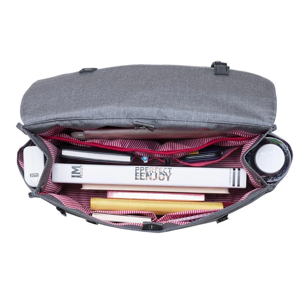 KAUKKO Stylish School Backpack  College Student, KS05-2 ( Light Grey / 13.7L )