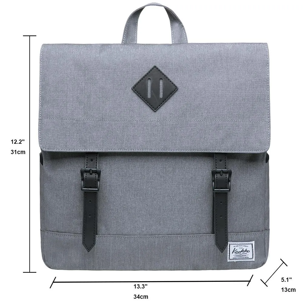 KAUKKO Stylish School Backpack  College Student, KS05-2 ( Light Grey / 13.7L )