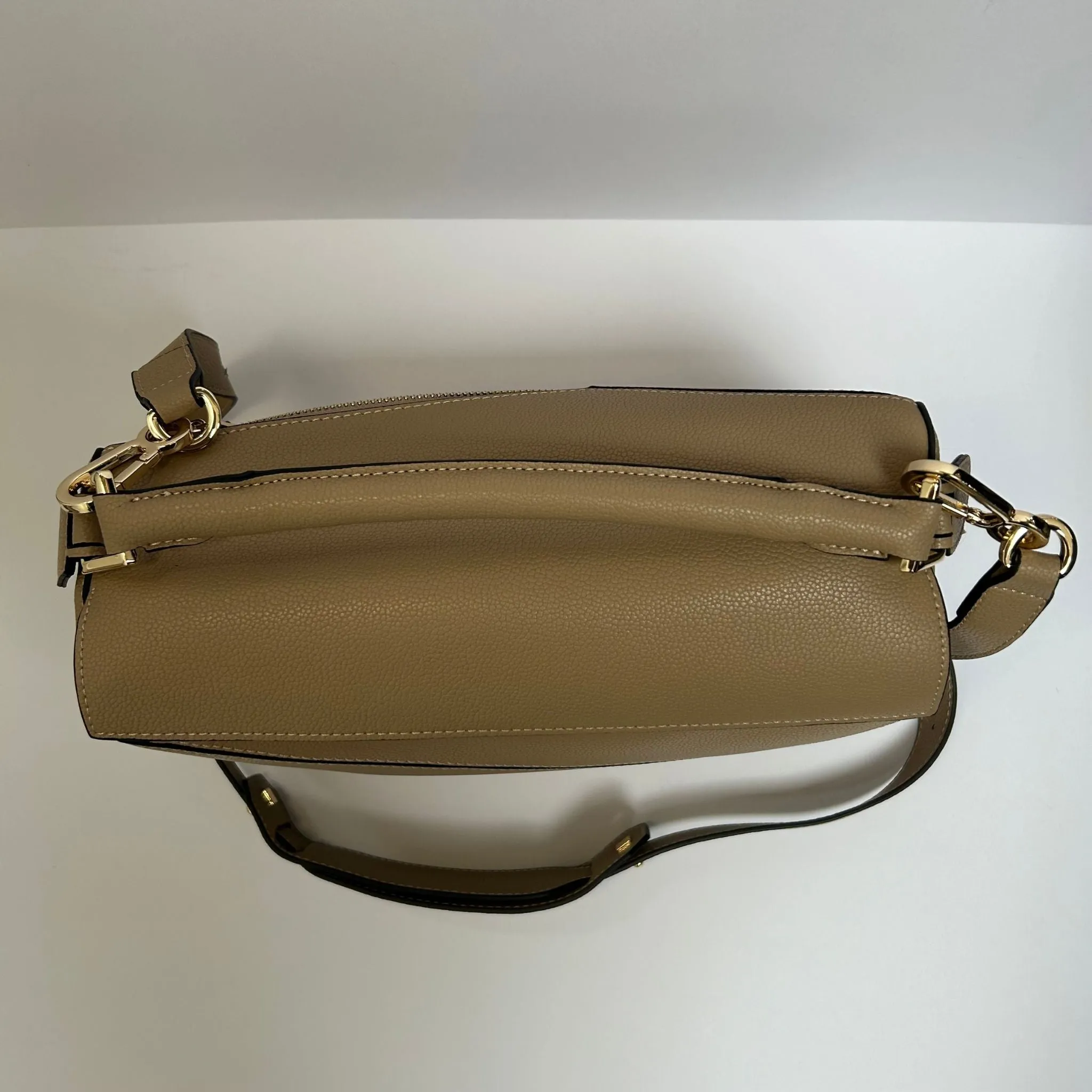 Leather Grab Handle Geometric Bags