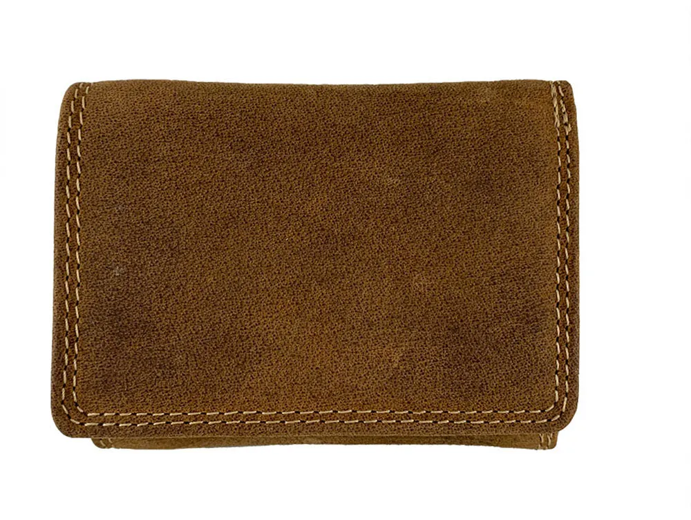 Leather Trifold Wallet with Double ID Holder