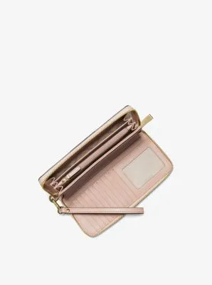Logo Stripe Continental Wristlet