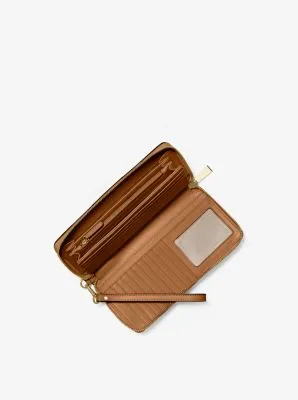 Logo Stripe Continental Wristlet