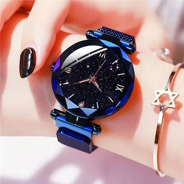 Luxury Starry Sky Women Watches Magnetic Mesh Belt Band Watch 2023 Women's Casual Fashion Dress Wristwatch Zegarek Damski