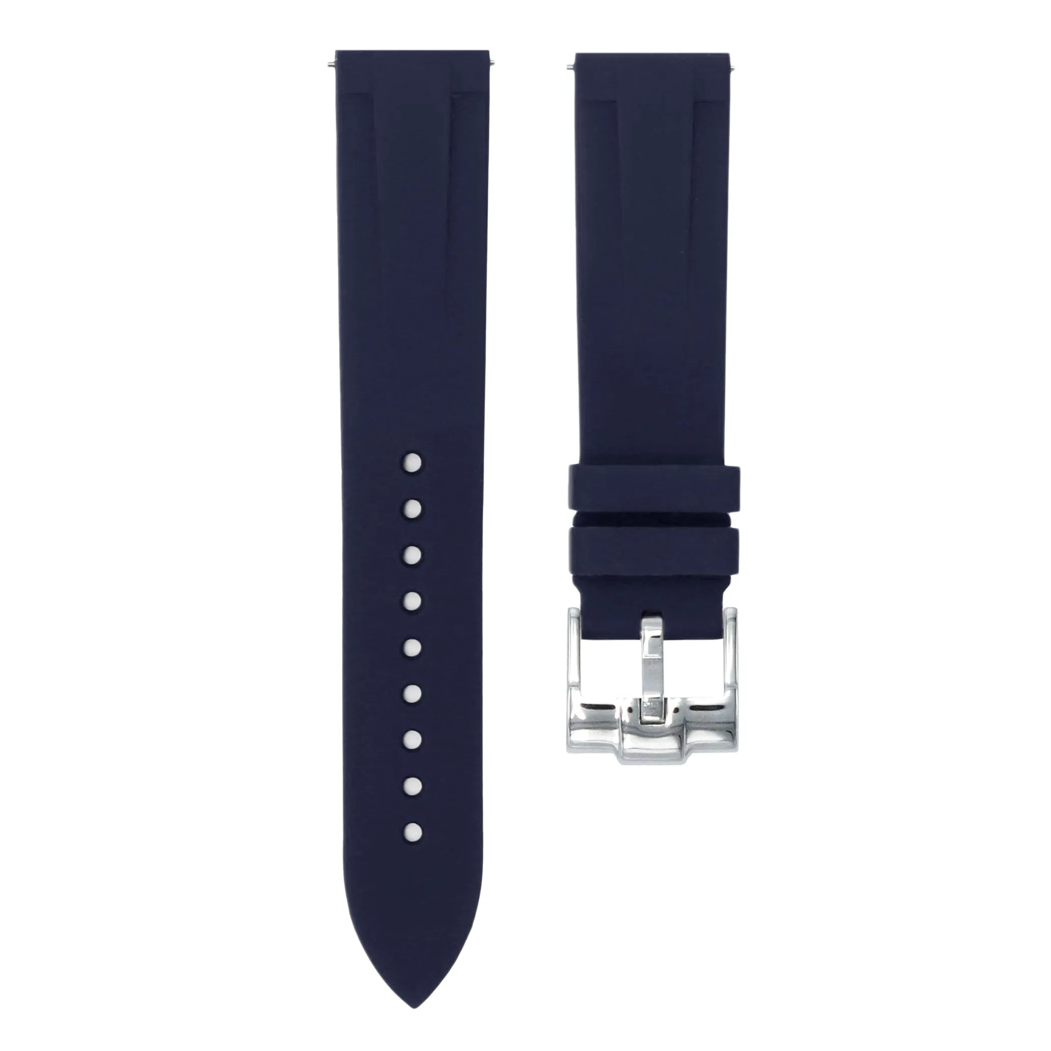 Marine Blue - Quick Release Rubber Watch Strap For Monta Noble