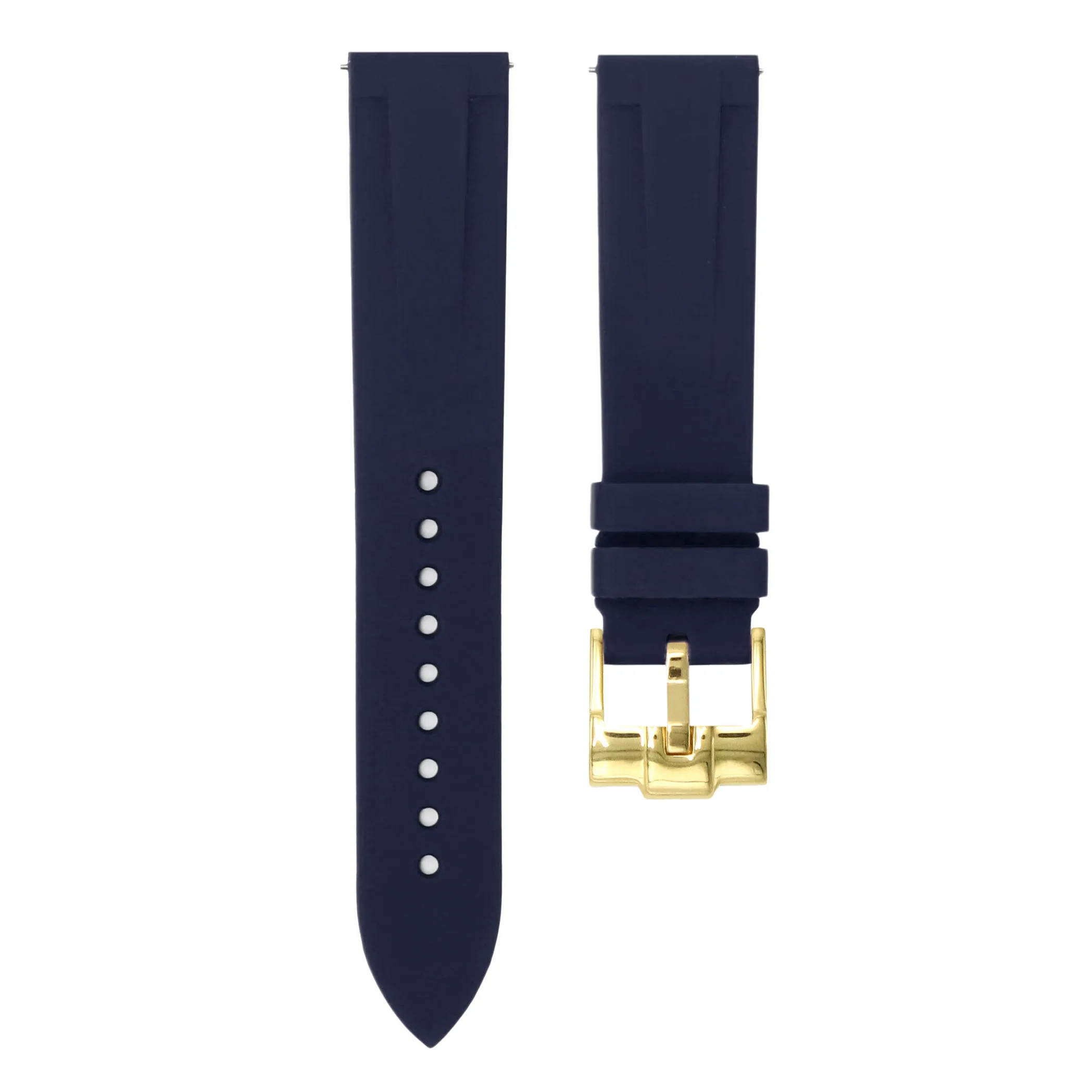 Marine Blue - Quick Release Rubber Watch Strap For Monta Noble