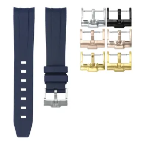 Marine Blue - Rubber Watch Strap For Monta Noble