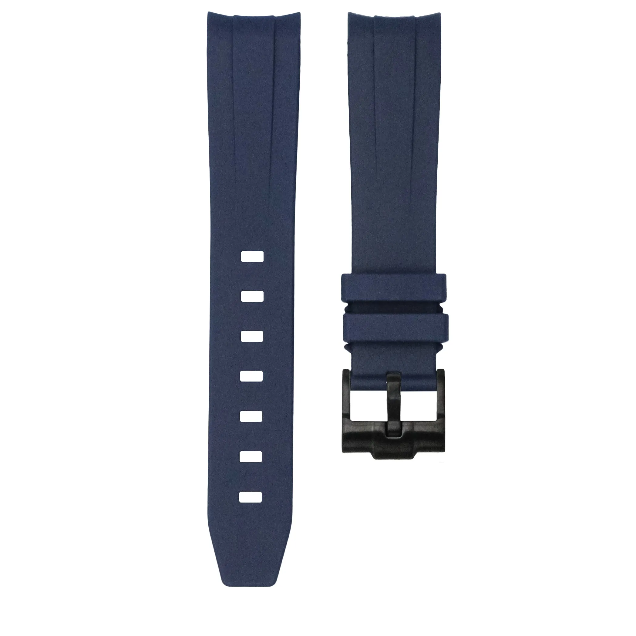 Marine Blue - Rubber Watch Strap For Monta Noble