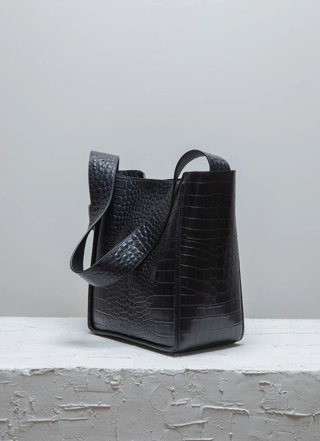 MASAGO Black Croco Tote bag