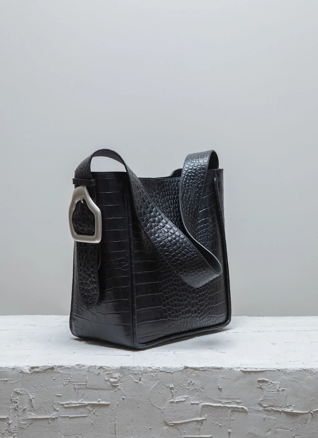 MASAGO Black Croco Tote bag