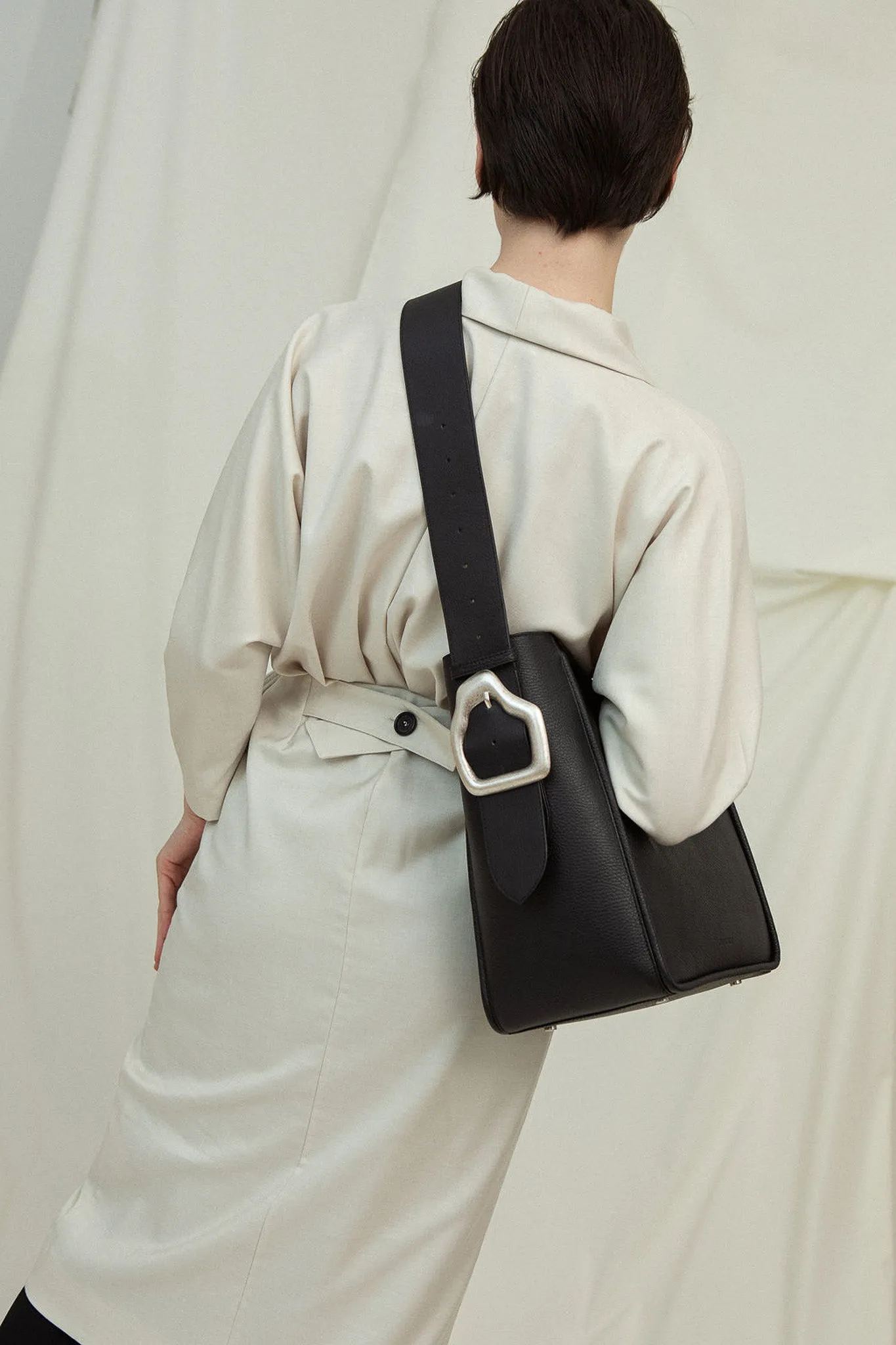 MASAGO Black Croco Tote bag