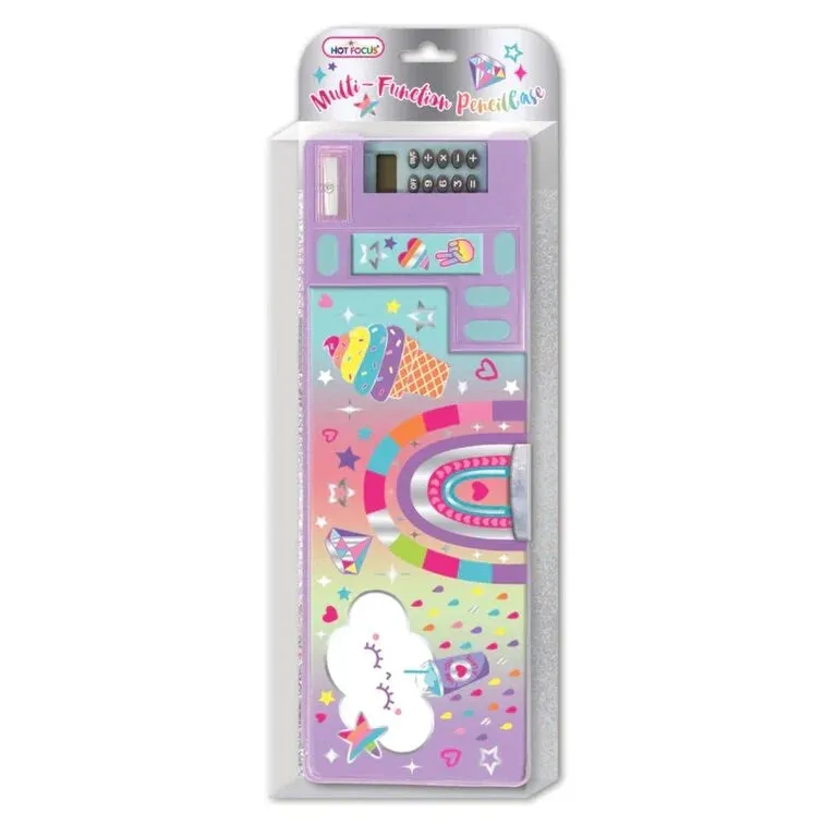 Multi-Function Pencil Case (Rainbow, Unicorn, Sweets)