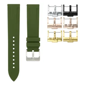 Olive Green - Quick Release Rubber Watch Strap For Monta Noble