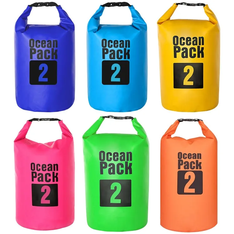 Outdoor Waterproof Bag Dry Sack PVC Barrel Bag, Capacity: 2L (Green)
