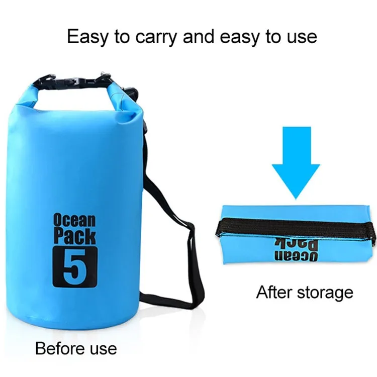 Outdoor Waterproof Bag Dry Sack PVC Barrel Bag, Capacity: 2L (Green)