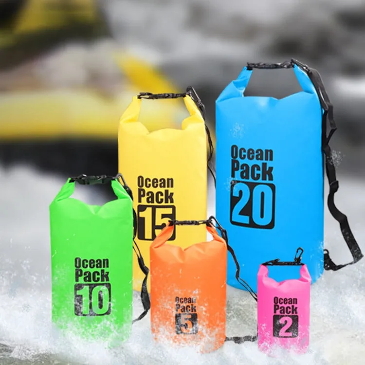 Outdoor Waterproof Bag Dry Sack PVC Barrel Bag, Capacity: 2L (Green)