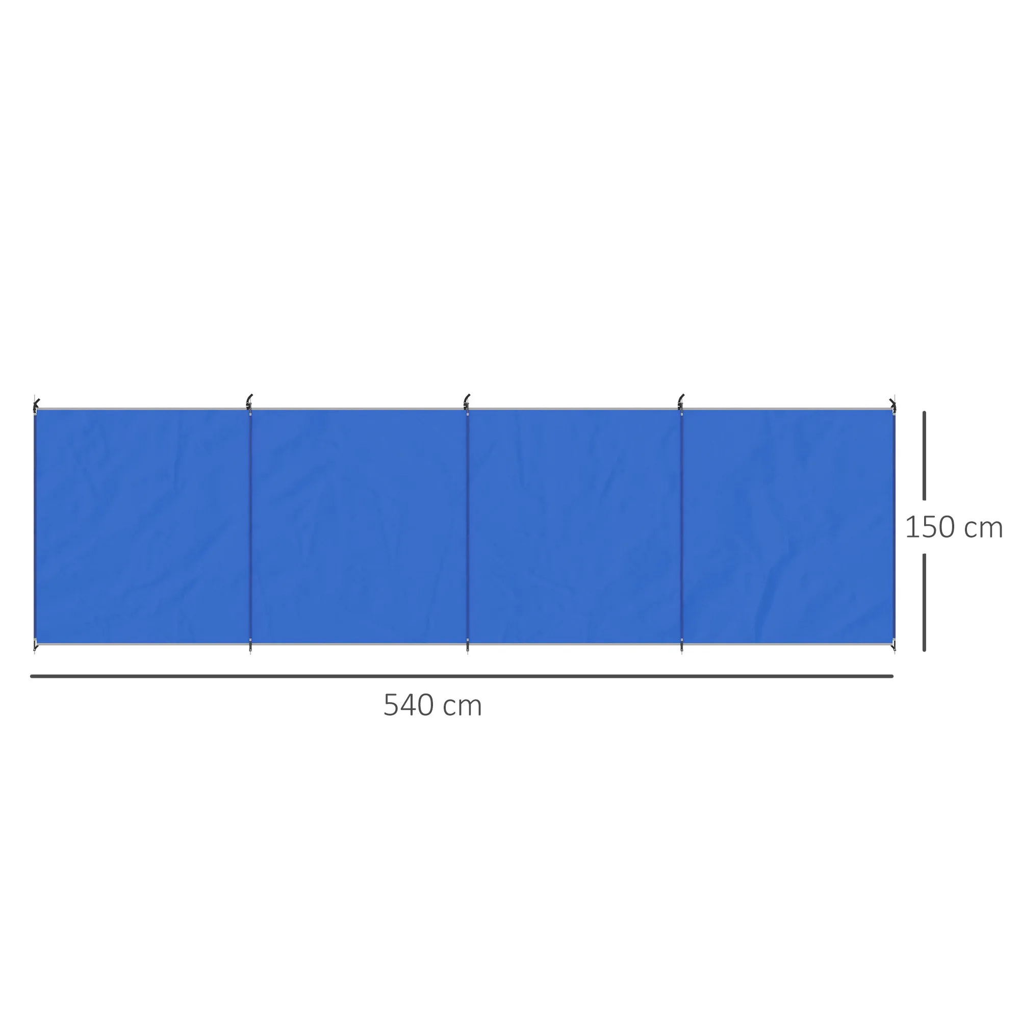 Outsunny Camping Windbreak Portable Wind Blocker Privacy Wall, 540cm x 150cm