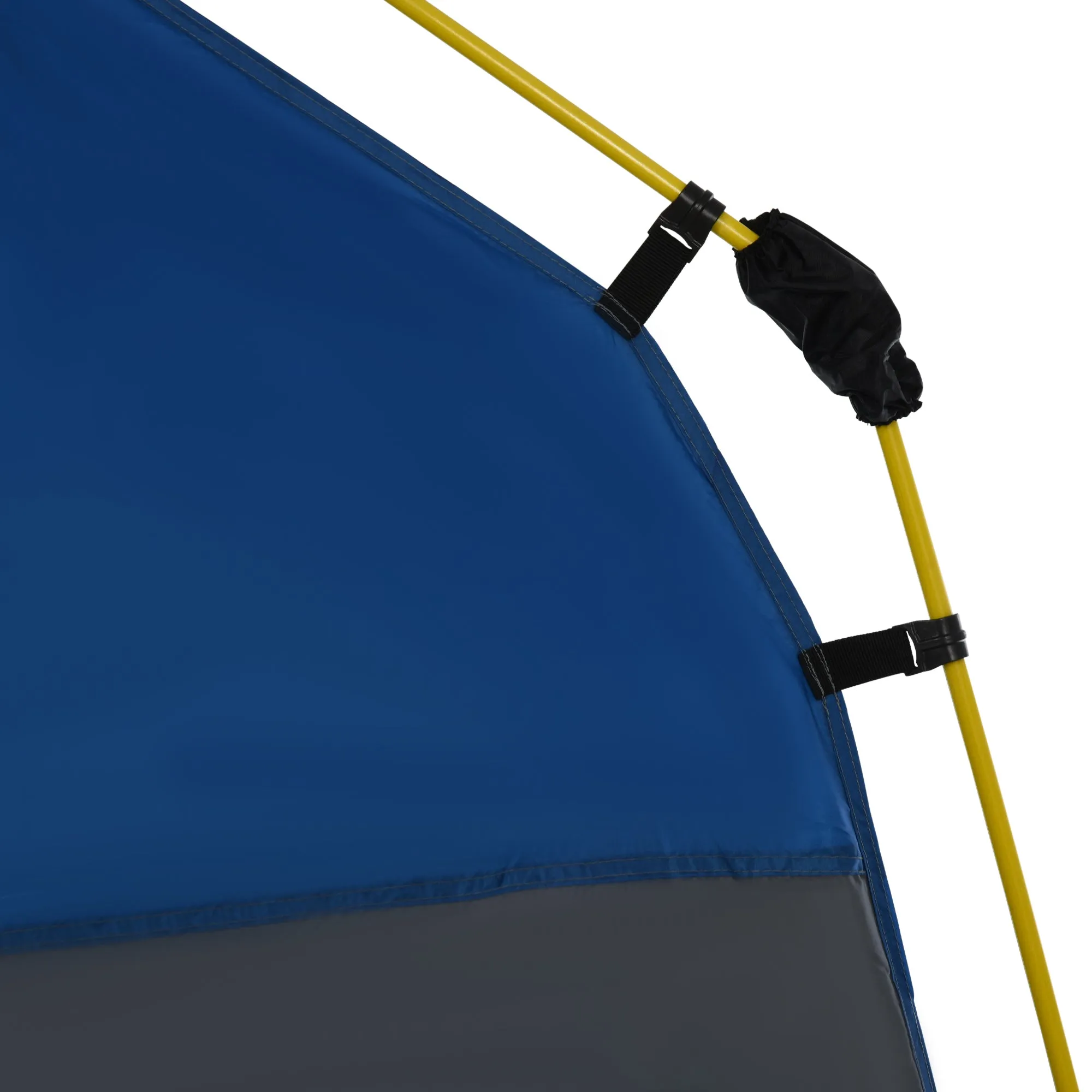 Outsunny Four Man Pop Up Tent Automatic Camping Backpacking Dome Shelter, Grey