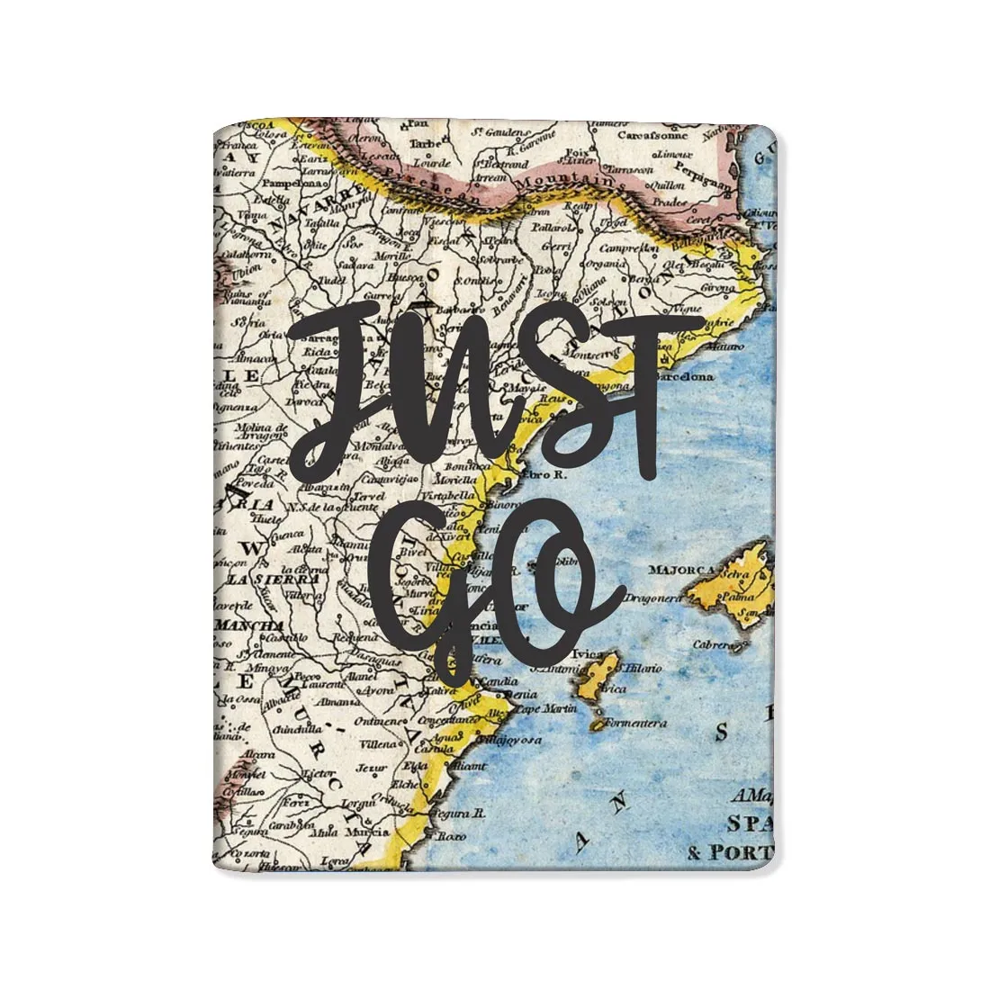 Passport Carrier Cover Holder Travel Case with Luggage Tag - Just Go