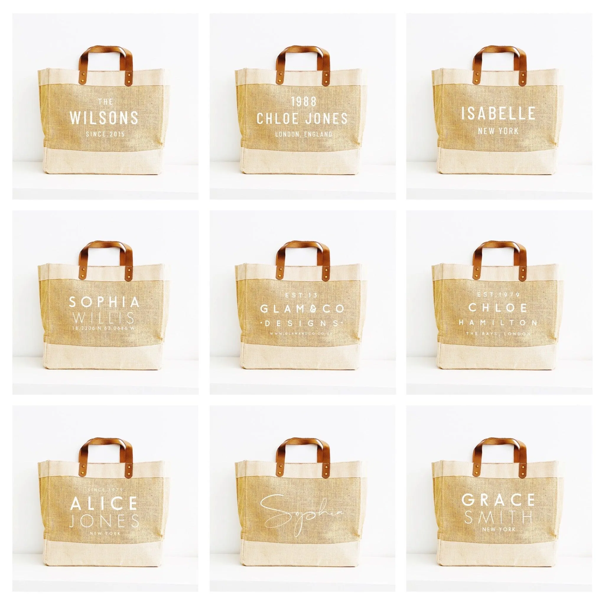 Personalised Jute Tote Shopping Bag | 40th Birthday Gift | Forty and Fabulous Gift