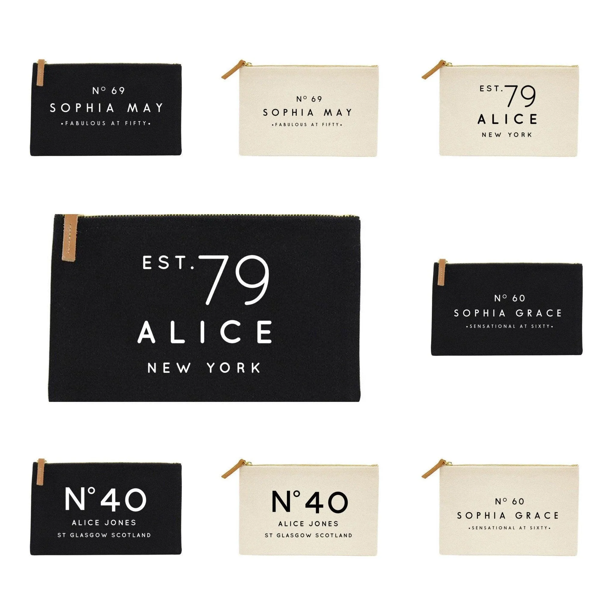 Personalised Make Up Bag | 40th 50th 60th Birthday Gift | Gift Ideas for Her | Custom Makeup Bag | Birthday gift ideas for her | Birthday