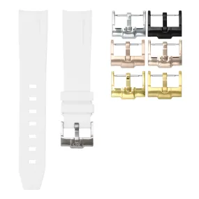 Polar White - Rubber Watch Strap For Monta Noble