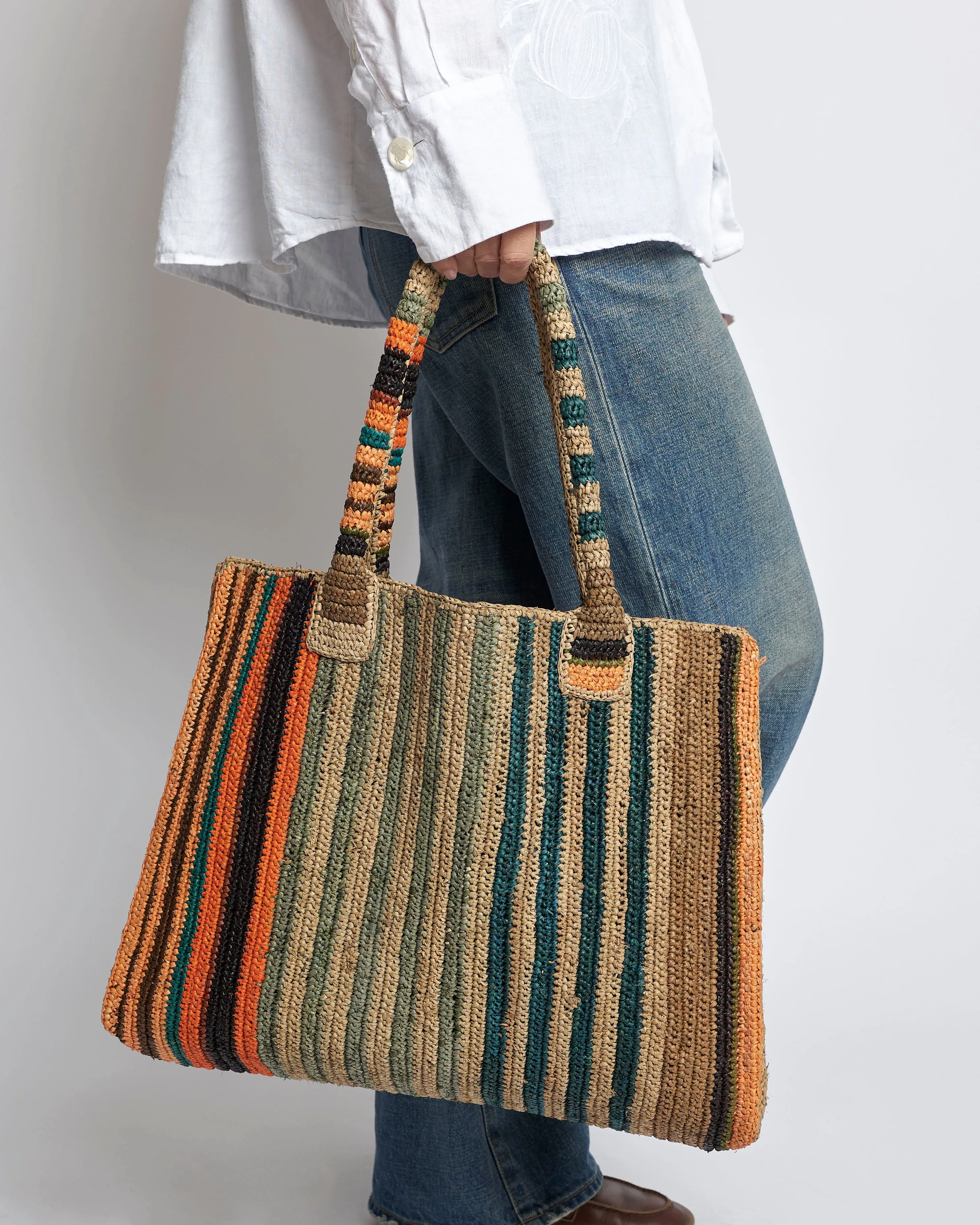 Raffia Bag Little Sister Safari Mix