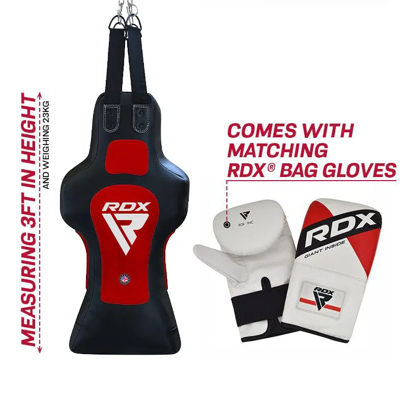 RDX TDR 3-in-1 Hanging Filled Face Punch Bag with Mitts Set