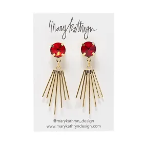 Red Cleopatra Earrings