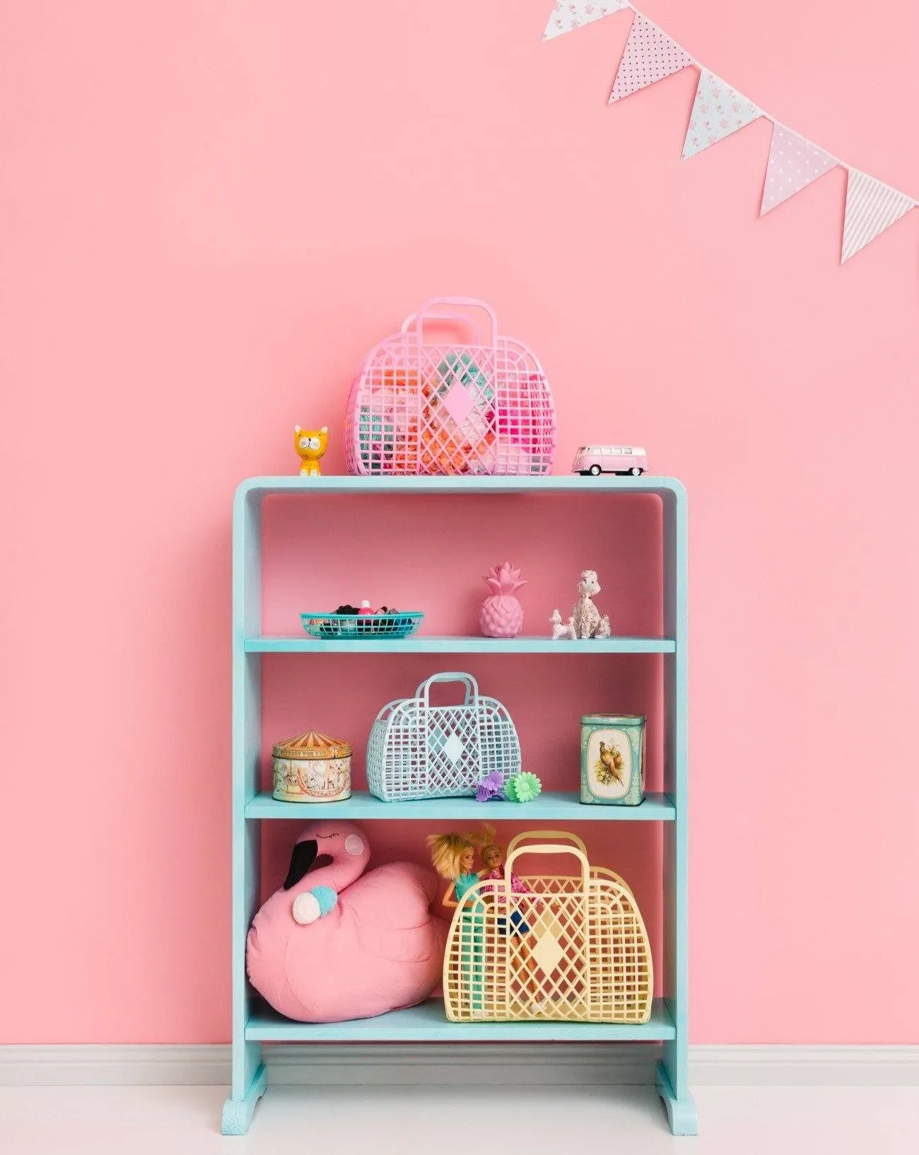 Retro Basket | Small Blue