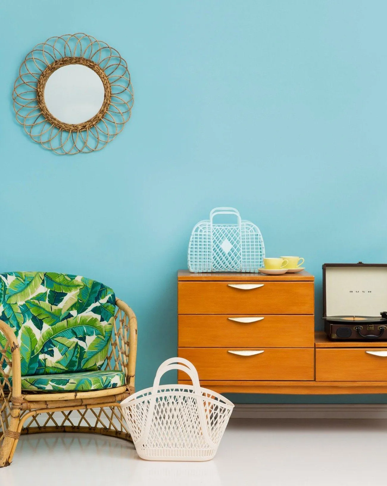Retro Basket | Small Blue
