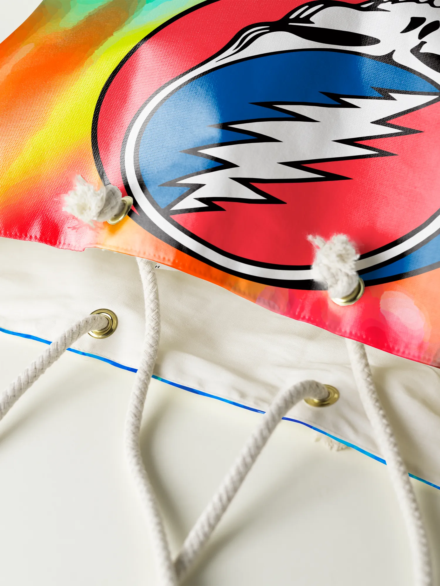 Rocksax Grateful Dead Rope Handled Beach Bag - Steal Your Face