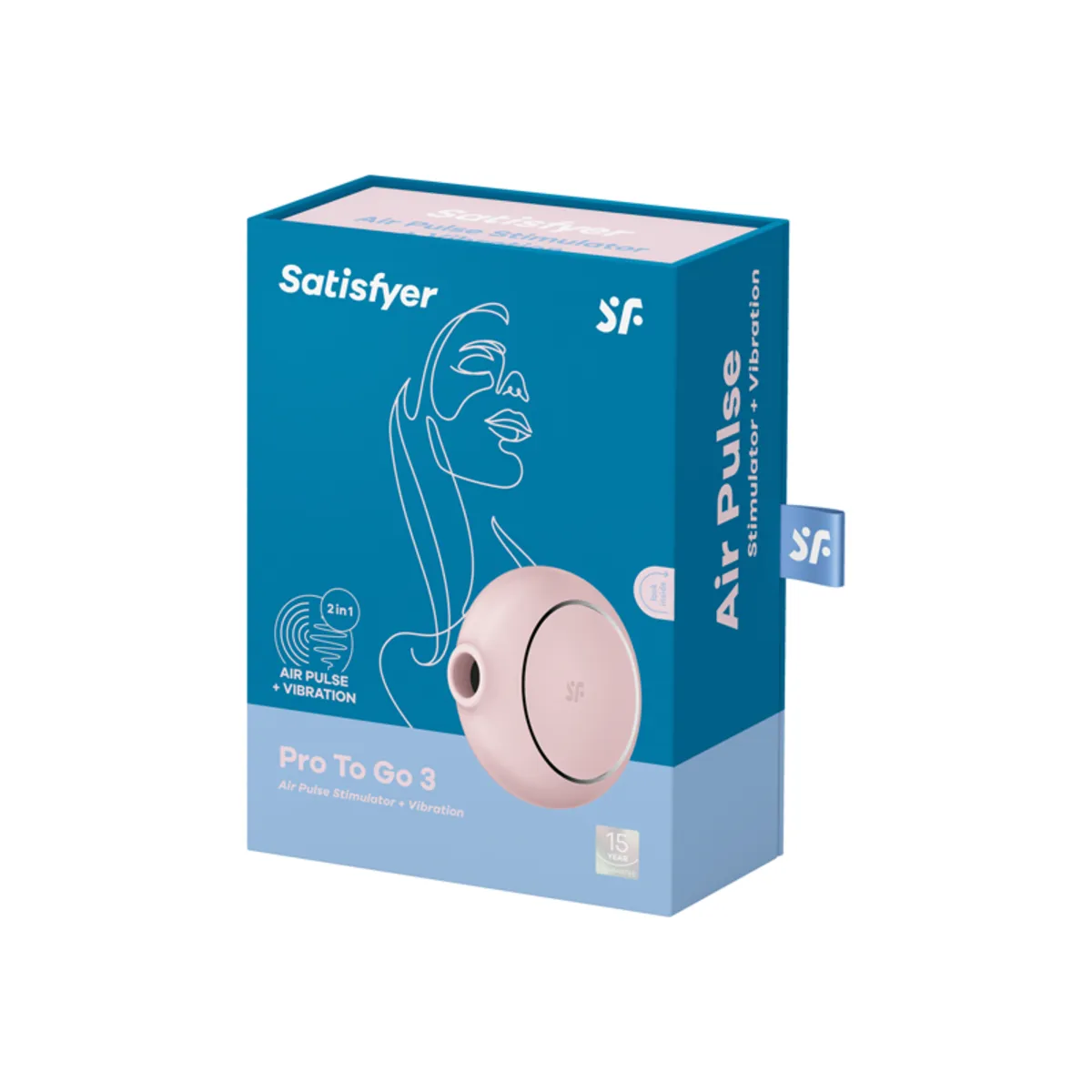SATISFYER Pro To Go 3: Air Pulse Stimulator   Vibrator - Rose