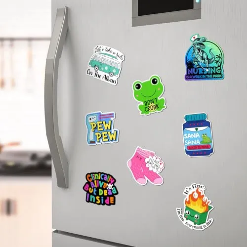 Saysurey 25 Pcs Funny Fridge Magnets Reusable Cute Nurse Refrigerator Magnets Fun Cool Magnetic Anime Refrigerator Magnets for Office School Work Adult Home Car Locker Cabinet Gifts Decorations