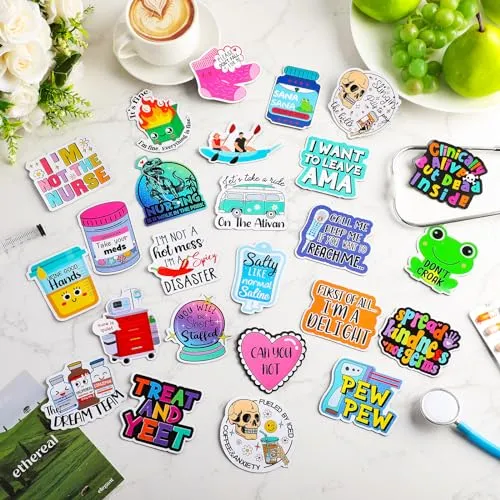 Saysurey 25 Pcs Funny Fridge Magnets Reusable Cute Nurse Refrigerator Magnets Fun Cool Magnetic Anime Refrigerator Magnets for Office School Work Adult Home Car Locker Cabinet Gifts Decorations