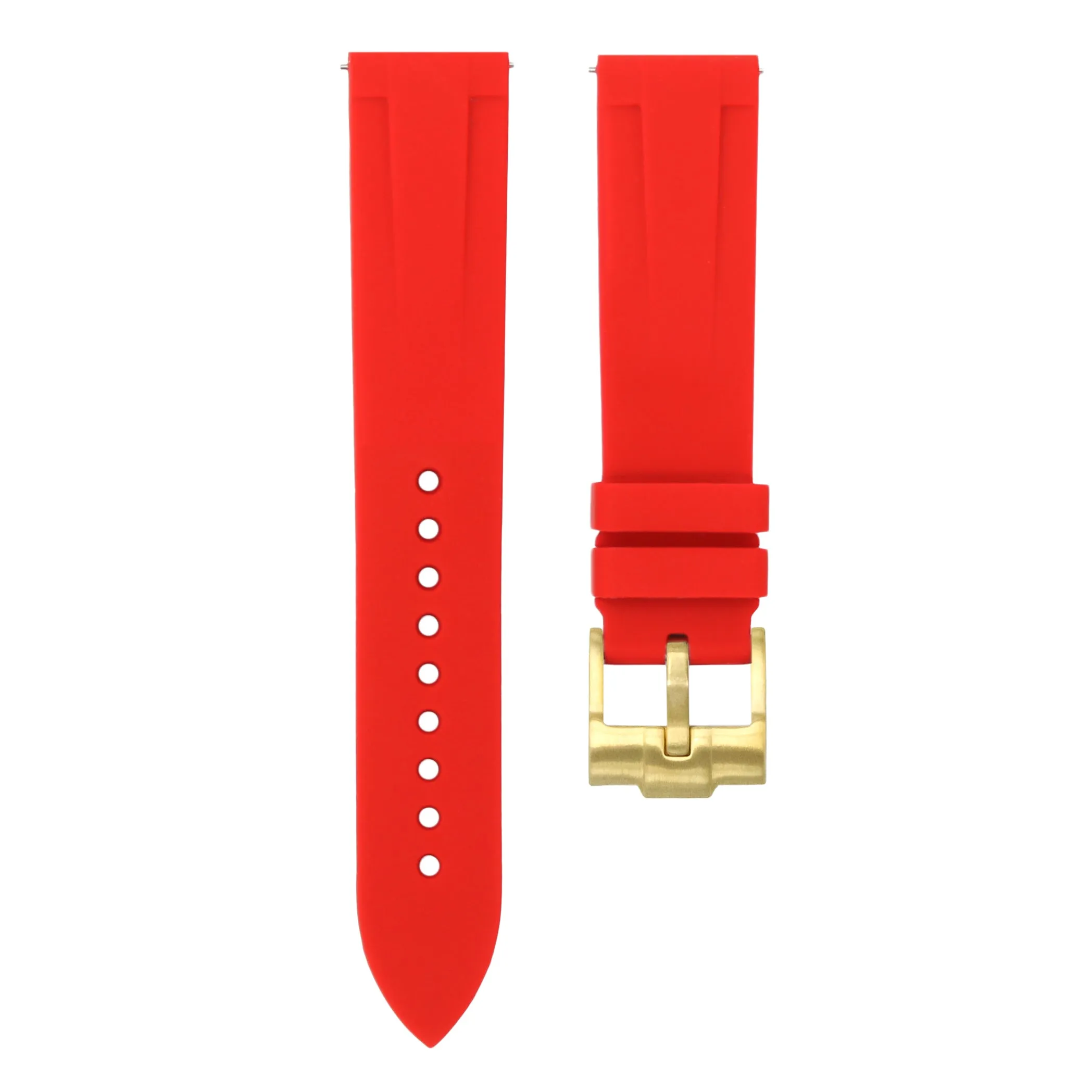 Scarlet Red - Quick Release Rubber Watch Strap For Monta Noble